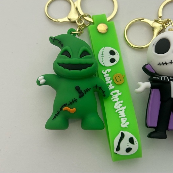 Disney's Nightmare Before Christmas Rubber Keychain Set of 4 NEW - Picture 7 of 12